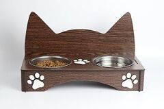 Whisker Mama Su Kabı Ahşap 2'li