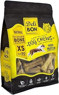Doggie Delibon Deri Pres Kemik, XS Boy, Naturel, 7Cm x 50Adet