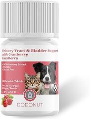 Dodonut EasyBerry Kedi ve Köpek İdrar Yolu Sağlığı Besin Takviyesi, Kızılcık Özü, 40 Tablet