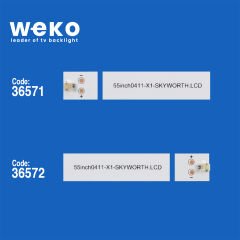 5467 36571X4 36572X4 55inch0411-X1 SKYWORTH.LCD YAL13-00630300 8 ADET LED BAR