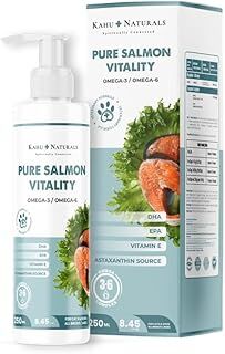 Kahu Naturals Pure Salmon Vitality%100 Doğal Norveç Somon Yağı, Omega 3 ve 6, E Vitamini, Kedi ve Köpek, 250 ML
