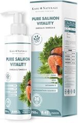 Kahu Naturals Pure Salmon Vitality%100 Doğal Norveç Somon Yağı, Omega 3 ve 6, E Vitamini, Kedi ve Köpek, 250 ML