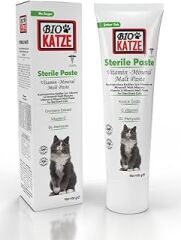 BIO KATZE Sterilised Kısırlaştırılmış Kediler Için Malt Macun 100gr (Tüy Sağlığı Destekleyici) kedi kısır macun