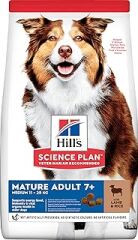 Hill's SCIENCE PLAN Light +7 Yaşlı Orta Irk Kuzulu ve Pirinçli Köpek Maması 2.5 kg