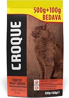 Croque Tavuklu Kısırlaştırılmış Kedi Maması 500+100gr