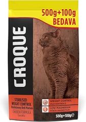 Croque Tavuklu Kısırlaştırılmış Kedi Maması 500+100gr