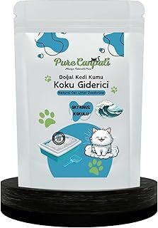 PureCanpati Kedi Kumu Koku Giderici- Kötü Kokuları Giderir - Doğal Koku Giderici - Okyanus Kokulu 240 Gr