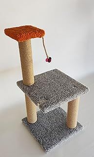 İki Katlı Yavru Gri Kedi Tırmalama Tahtası