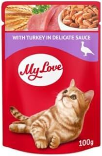 My Love Soslu Hindi Etli Pouch Kedi Maması, 100Gr, 24 Adet