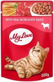 My Love Soslu Dana Etli Pouch Kedi Maması, 100Gr, 24 Adet