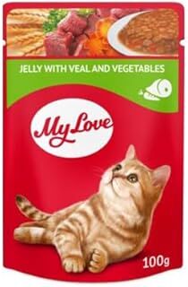 My Love Jöleli Dana Etli-Sebz. Pouch Kedi Maması, 100Gr, 24 Adet