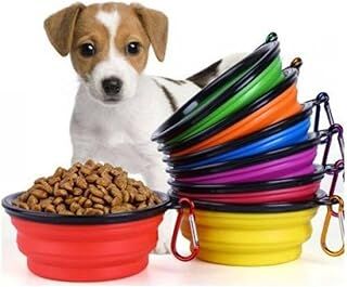 BuğTuğ Home Katlanabilir Kedi Köpek Mama Su Kabı Evcil Hayvan Kap Taşınabilir
