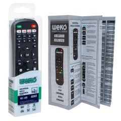 KA  W-45 NETFLIX TUŞLU 4 IN 1 UNIVERSAL TÜM MODELLER ÖĞRENEBİLEN AKILLI KUMANDA