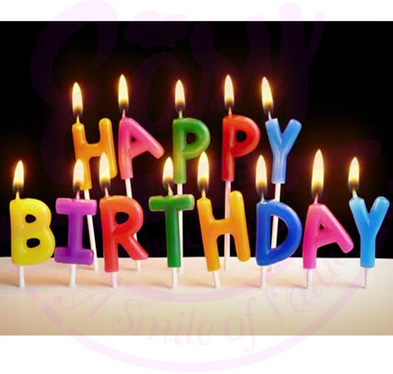 Rengarenk Happy Birthday Yazılabilen Doğum Günü M.u