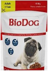 Bio Cat&Dog Biodog Biftekli ve Tavuklu Yetişkin Köpek Yaş Maması 100 Gr