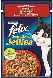 Felix Sensation Sığır & Domatesli Kedi Yaş Maması (26 x 85 gr)