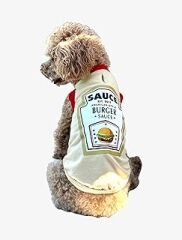SALYA STORE Burger Souce Yazlık Köpek Atlet Köpek Kıyafeti (X-Large)