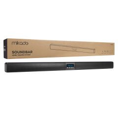 MD-SB102 SİYAH 2X10W 12V/1.5A BT+USB+AUX+TF KARTLI EV SİNEMA SOUNDBAR HOPARLÖR