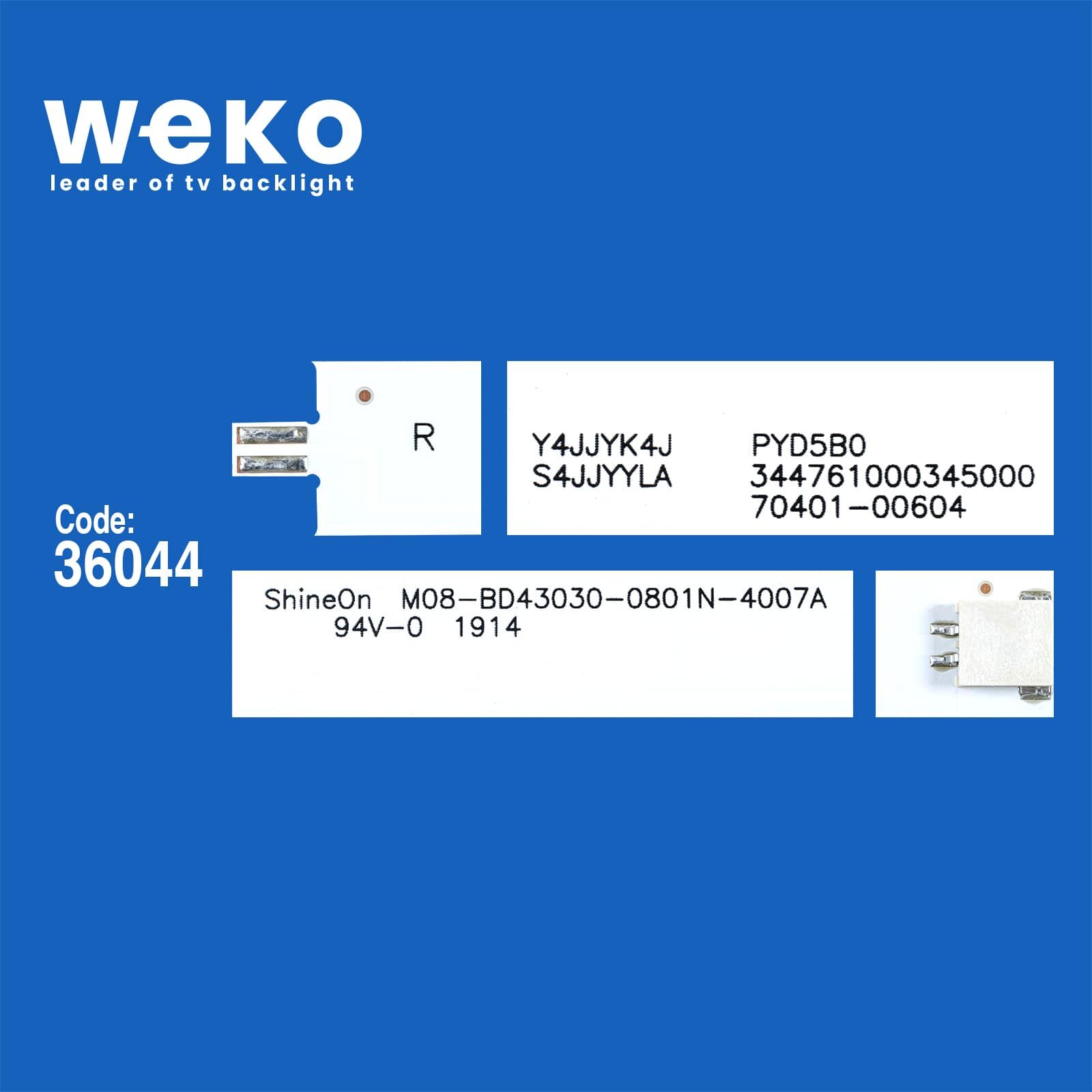 6203 36044X3 SHİNEON 2D04007 REV.A - S0180 YLWJYHLW PYD5B0  3 ADET LED BAR