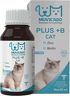 Muvicado Kedi Tüy Sağlığı Damlası Plus +B Kediler İçin Tüy ve Tırnak Sağlığını Destekleyen Multivitamin 50ML