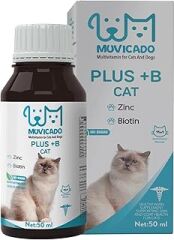 Muvicado Kedi Tüy Sağlığı Damlası Plus +B Kediler İçin Tüy ve Tırnak Sağlığını Destekleyen Multivitamin 50ML