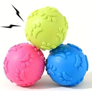 MTA HİGH-TECH 3 Adet Pati Desenli Köpek Isırma Topu Küçük Boy At Getir Top Köpek Oyuncağı