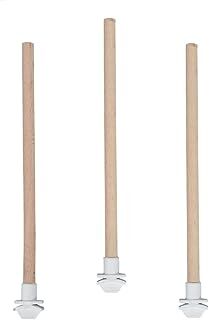 Petistera 3'lü Ahşap Pürüzsüz Muhabbet Kuşu Tüneği 25 cm