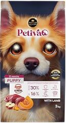 Petiva Yavru Köpekler İçin Kuzu Etli Kuru Köpek Maması (3 Kg, Kuzu)