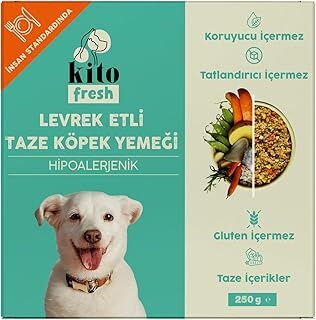 Kito Fresh Levrek Etli Taze Köpek Yemeği, 250gr