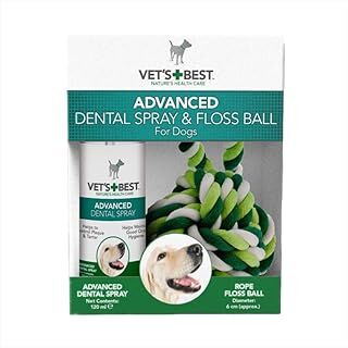 Vet's Best Advanced Dental Spray & Floss Ball köpekler için