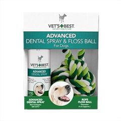 Vet's Best Advanced Dental Spray & Floss Ball köpekler için