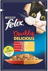 Felix Çifte Lezzet Sığır & Tavuklu Kedi Yaş Mama (26 x 85 gr)