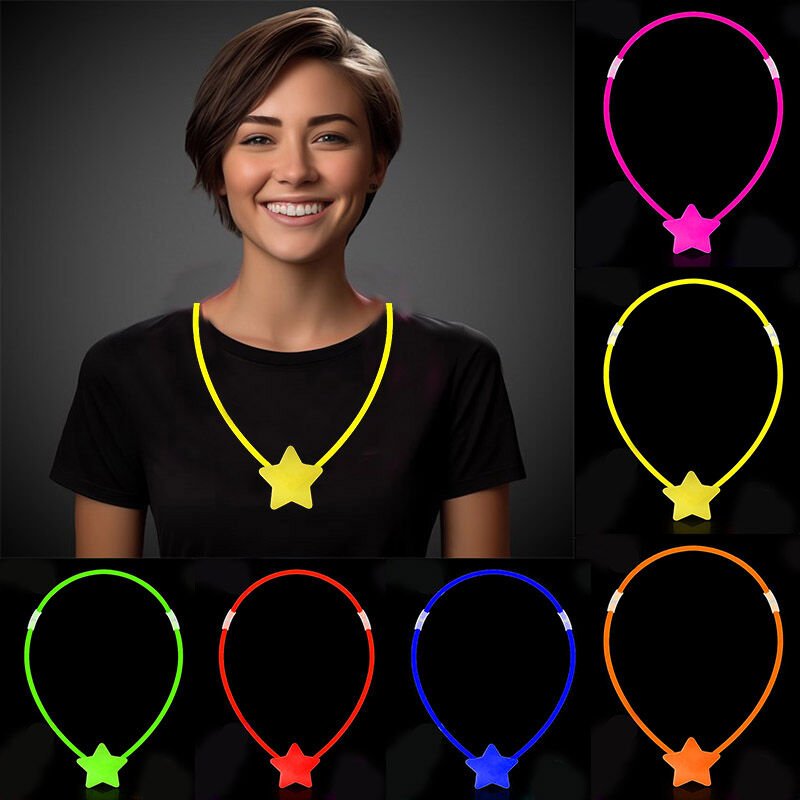 Glow Stick Kolye - Glow Kolye - Glow Stick Partisi Kolye 6 Adet