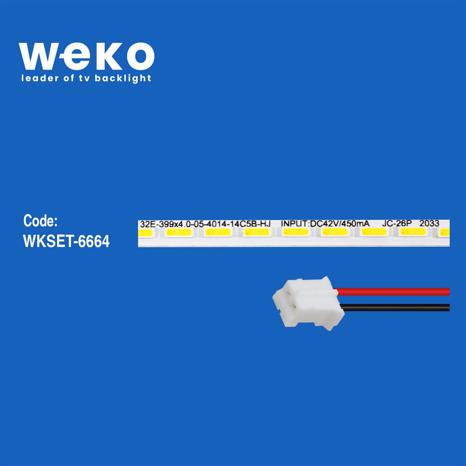 6664 JS-LB-S-JP32E9/E8-145A20A 70 LEDLİ 40 CM 3V  1 ADET LED BAR (70LED)