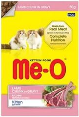 Me-O Kuzu Etli Yavru Kedi Yaşmama 12X80 Gr