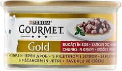 Gourmet Gold Tavuk Ciğerli Kedi Konservesi 85gr - 24 Adet