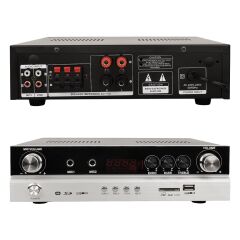 MV-22561 160 WATT USB/SD/BT/UK BLUETOOTHLU STEREO 2 MİKROFON GİRİŞLİ TRAFOSUZ ANFİ