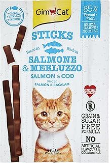Gimcat Sticks Somon & Atlantik Morina TAHILSIZ Ödül Çubukları 4'lü 20gr