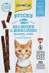 Gimcat Sticks Somon & Atlantik Morina TAHILSIZ Ödül Çubukları 4'lü 20gr