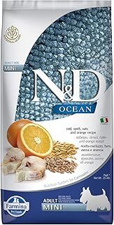 N&D Ocean Köpek Morina Balığı, Kılçıksız Buğday, Yulaf & Portakal Yetişkin Mini 7 kg
