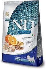 N&D Ocean Düşük Tahıllı Balık Portakallı Mini Irk Yetişkin Köpek Maması - 2.5 kg