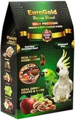 EuroGold Deluxe Blend Fruits&Nuts Meyveli ve Kuruyemişli Papağan Yemi, 650 Gr