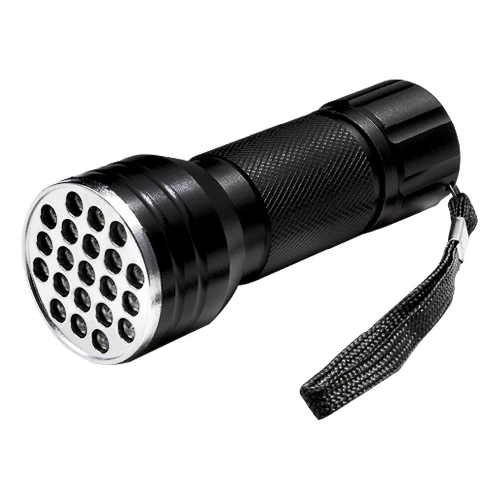 PM-6351 UV IŞINLI 21 LEDLİ 10 CM METAL KASA PİLLİ EL FENERİ