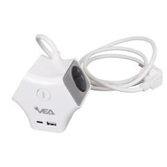 VE-G903YC 3LÜ USB+ TYPE-C GİRİŞLİ ANAHTARLI 1.5 METRE GRUP PRİZ