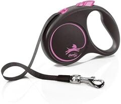 Flexi Black Design Siyah 5 Mt Şerit Otomatik Tasma Small