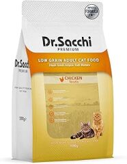 Dr.Sacchi Premium Düşük Tahıllı Tavuklu Yetişkin Kedi Maması 1 Kg