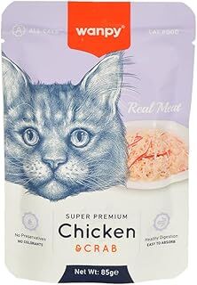 Wanpy Pouch Tavuklu & Yengeçli Yaş Kedi Maması (85Gr X 12 Adet)