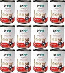 bypet Yavru Kediler İçin Dana Etli Konserve Yaş Mama 415 gr x 12 Adet