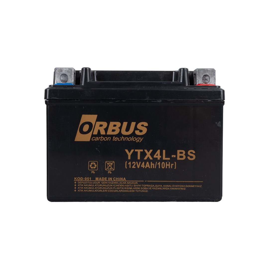 YTX4L-BS 12V 4A MOTOSİKLET AKÜSÜ (114 X 66 X 88 MM) (1.6KG)