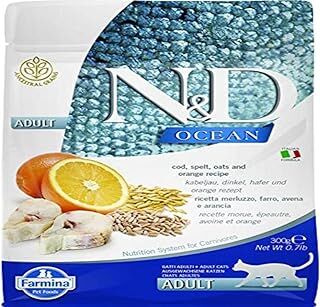N&D Ocean Morina Balığı, Kılçıksız Buğday, Yulaf & Portakal Yetişkin